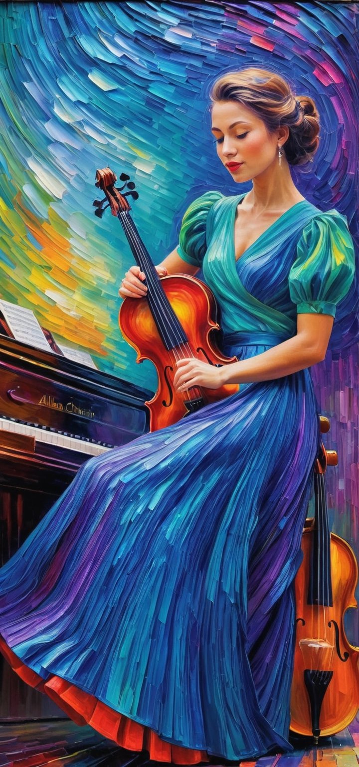In the style of "Post-Impressionism": A post-impressionist interpretation of Yulia Chicherina and Alexander F. Sklyar, capturing the essence of their music through vibrant colors and bold brushstrokes.
,DonMV01dfm4g1c3XL 