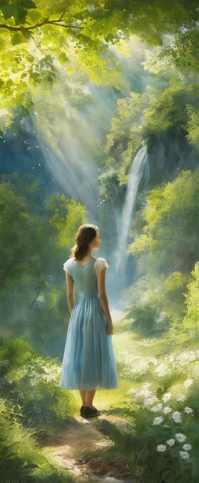 Breathtaking: Award-Winning Girl in Nature**: An award-winning artwork portraying a girl in a painterly, dreamy natural setting.
