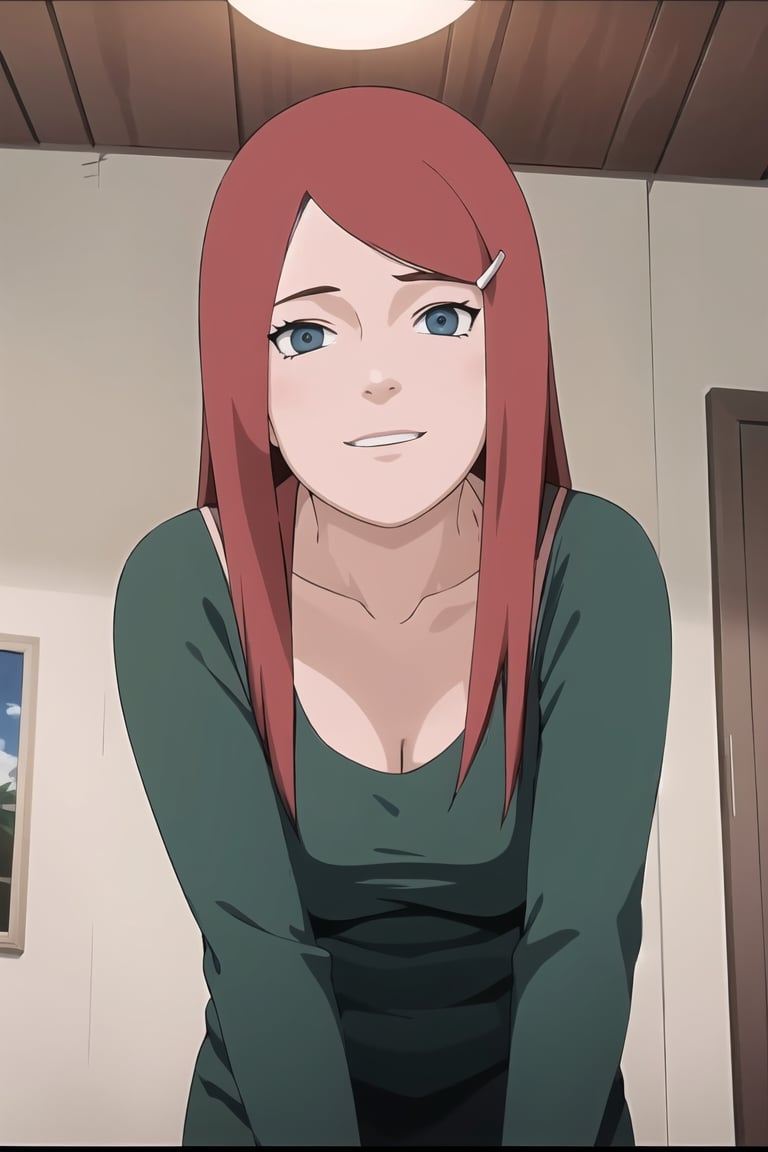 masterpiece, 1girl, (incoming_kiss), pov kiss, restaurant, grey_eyes, orange dress, beautiful, red_hair, upper_body, perfect_eyes, indoors, cinematic lighting, uzumaki_kushina, atmospheric, looking_at_viewer, long_hair, kissing_viewer, breasts, mature_female, seductive_smile, naughty_face,