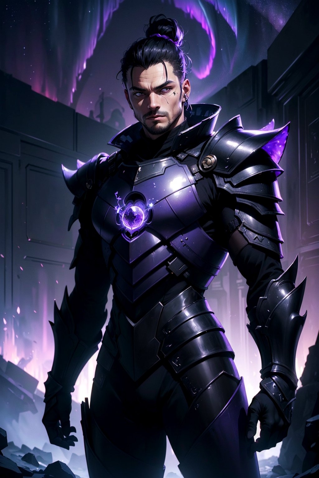 (masterpiece, best quality:1.4),
1Man, muscular male, villan, solo, ((dark eather, dark energy, dark matter, poisen gass, dark place, purple light, dark magic, shadow magic shadow element)), ((black Armor, shadow Armor, dark aurora))