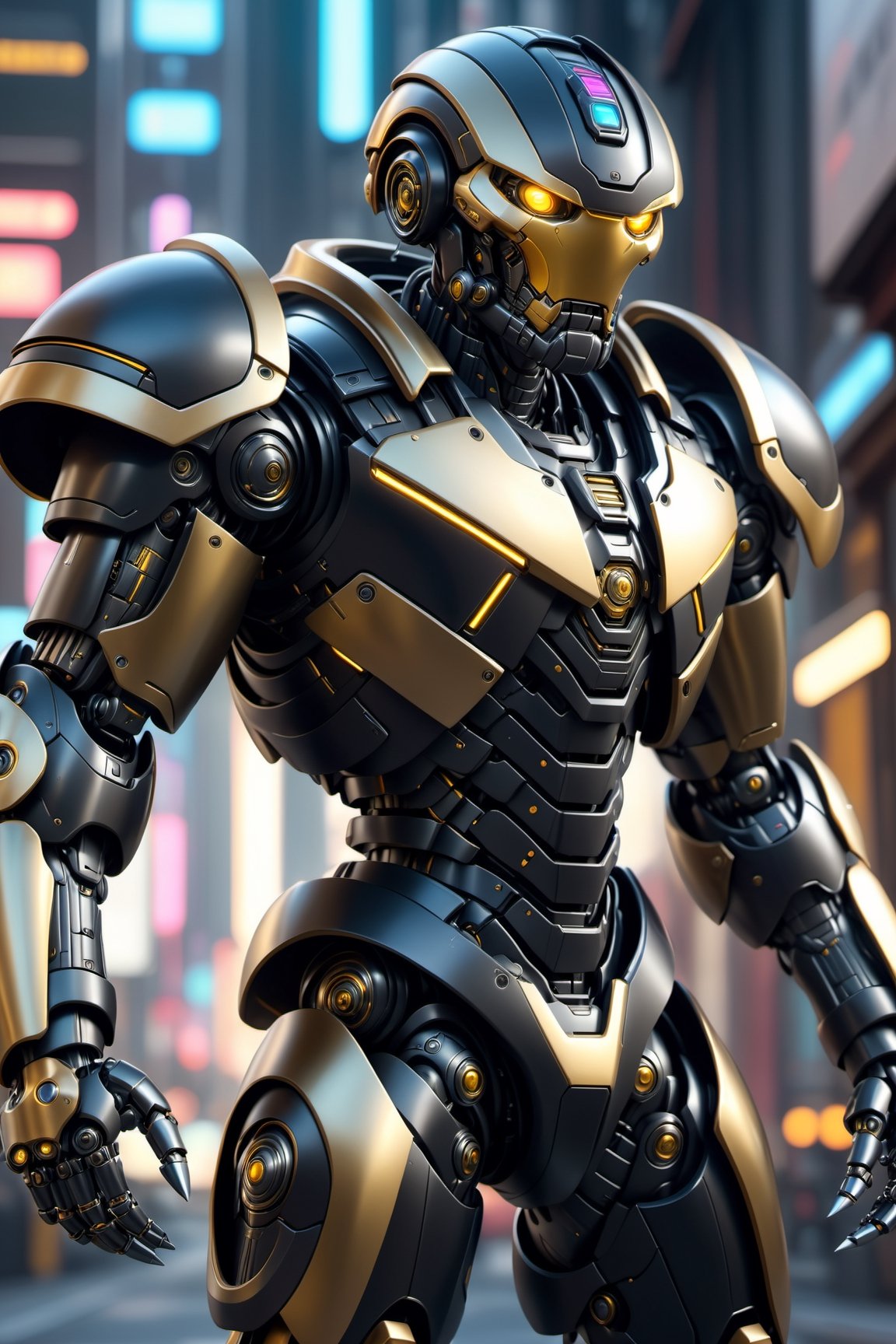 Angry AgileDung cyberpunk mecha robo soldier character,black armor, anthropomorphic figure, wearing futuristic soldier armor and weapons, reflection mapping, realistic figure, hyperdetailed, cinematic lighting photography, 32k uhd with a golden staff, roaring

By: panchovilla,mecha