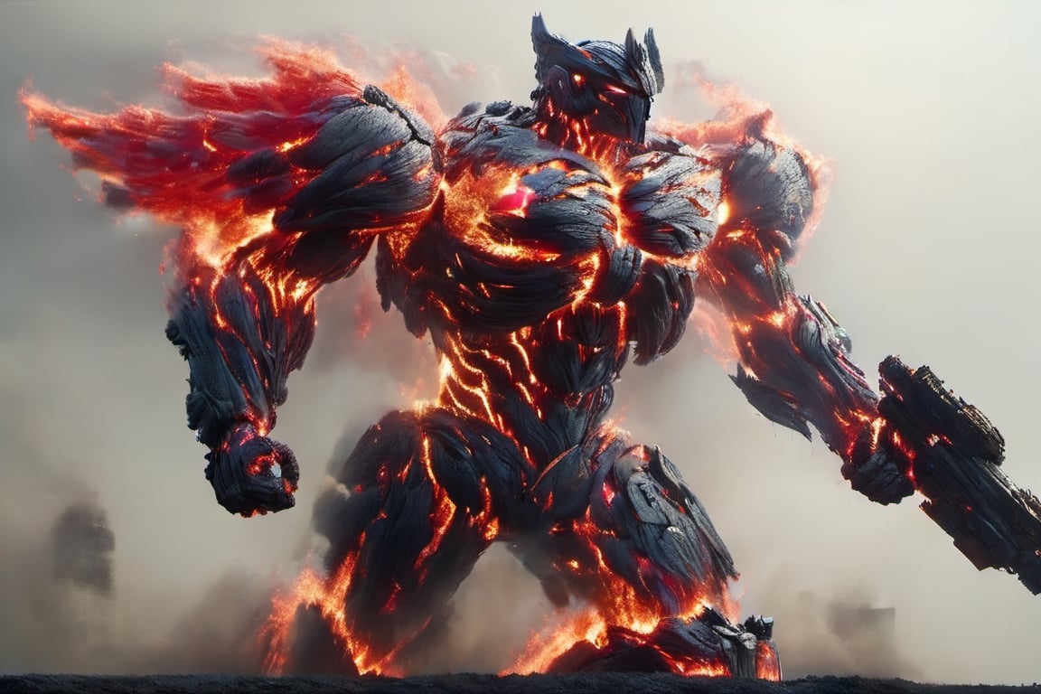Cloud that looks like the Transformer Optimus Prime Fighting Megatron, ral-lava