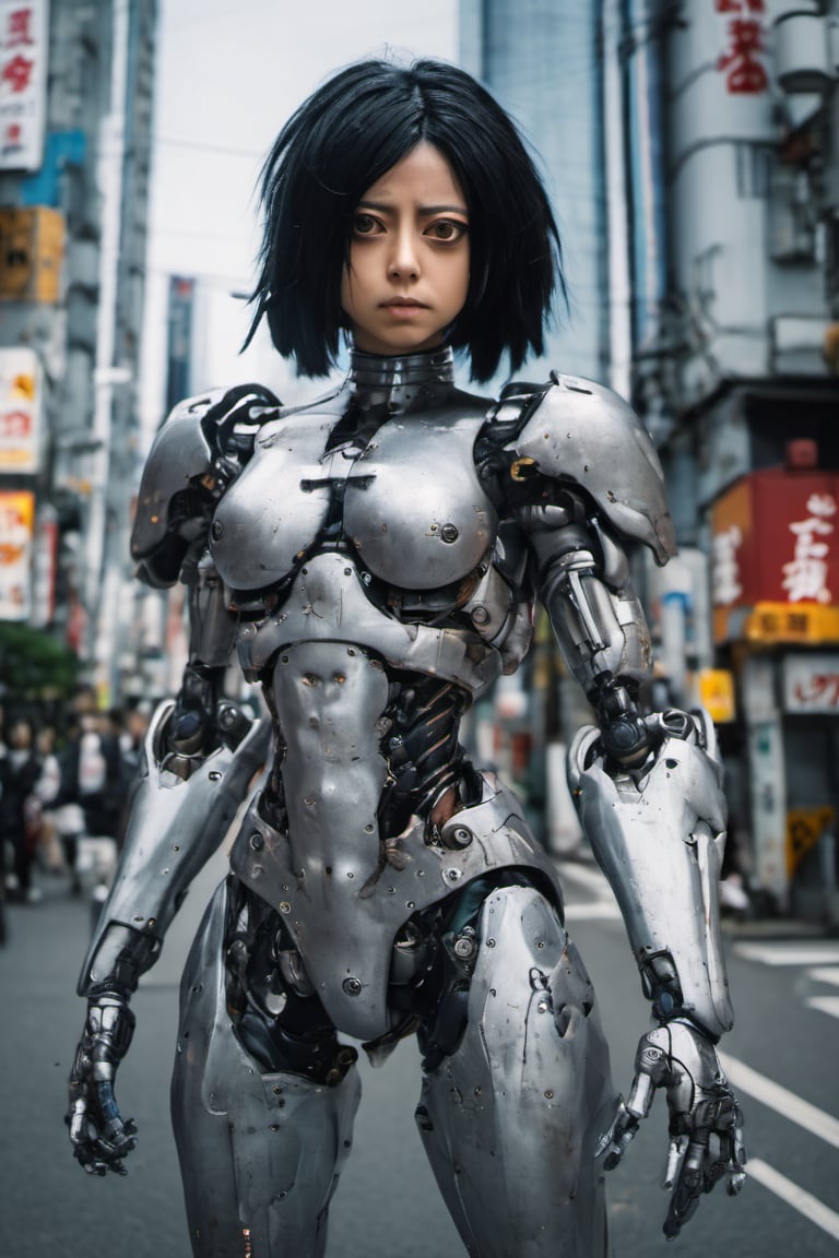 tokyo street view portrait photo of (Battle Angel Alita), cyborg style, cinematic, cinematic shot