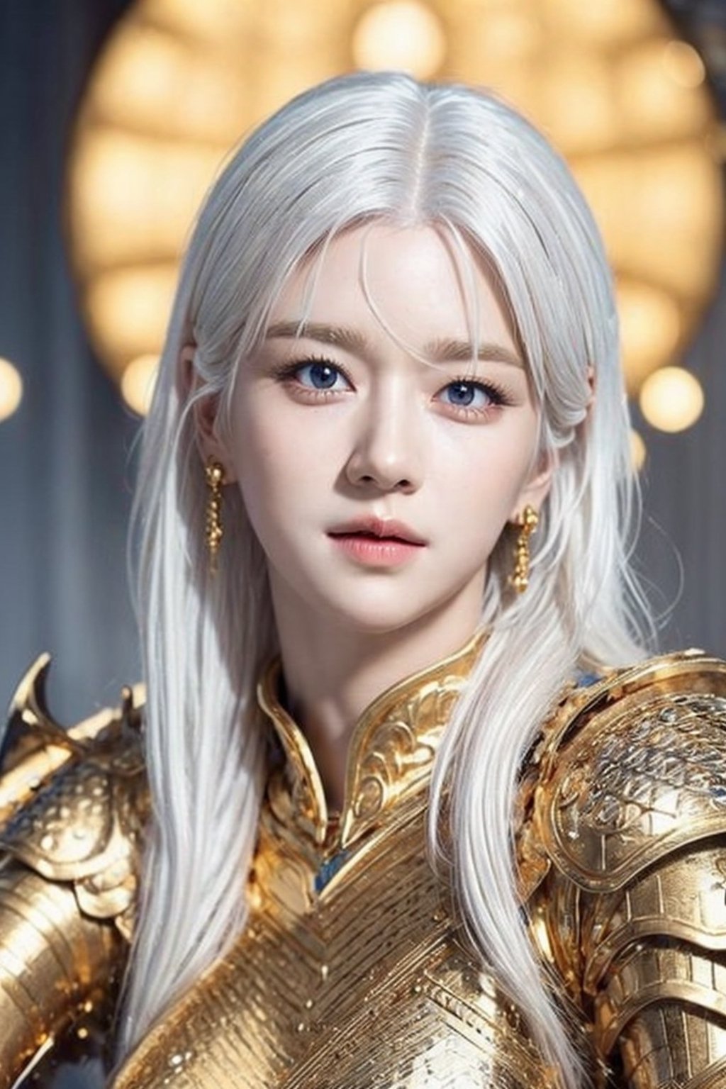 (WHite hair girl in Golden armor:1.5), sexy Warriors, (full body), masterpiece , best quality , ultra detailed , "detailed background" , perfect shading , high contrast , best illumination , extremely detailed , ray tracing , realistic lighting effects , (beautiful detailed face , beautiful detailed symmetrical eyes:1.5) , one woman , full lips , light smile , longt-hair , long_white-silver_hair, best lighting , full_length_portrait, dragon lying_behind background, ,Dragon,YeaJi Seo