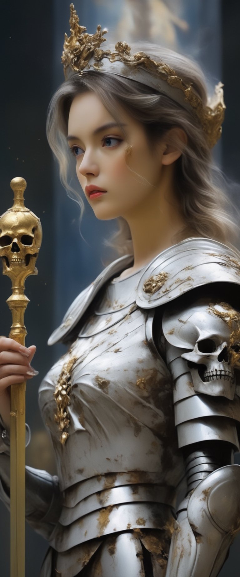 breathtaking ethereal RAW photo of female ((athena, god with a scepter in from of an altar, golden armor

 )), dark and moody style, perfect face, outstretched perfect hands . masterpiece, professional, award-winning, intricate details, ultra high detailed, 64k, dramatic light, volumetric light, dynamic lighting, Epic, splash art .. ), by james jean $, roby dwi antono $, ross tran $. francis bacon $, michal mraz $, adrian ghenie $, petra cortright $, gerhard richter $, takato yamamoto $, ashley wood, tense atmospheric, , , , sooyaaa,IMGFIX,Comic Book-Style,Movie Aesthetic,action shot,photo r3al,bad quality image,oil painting, cinematic moviemaker style,Japan Vibes,H effect,koh_yunjung ,koh_yunjung,kwon-nara,sooyaaa,colorful,bones,skulls,armor,han-hyoju-xl
,DonMn1ghtm4reXL, ct-nijireal,Seiya Pegasus