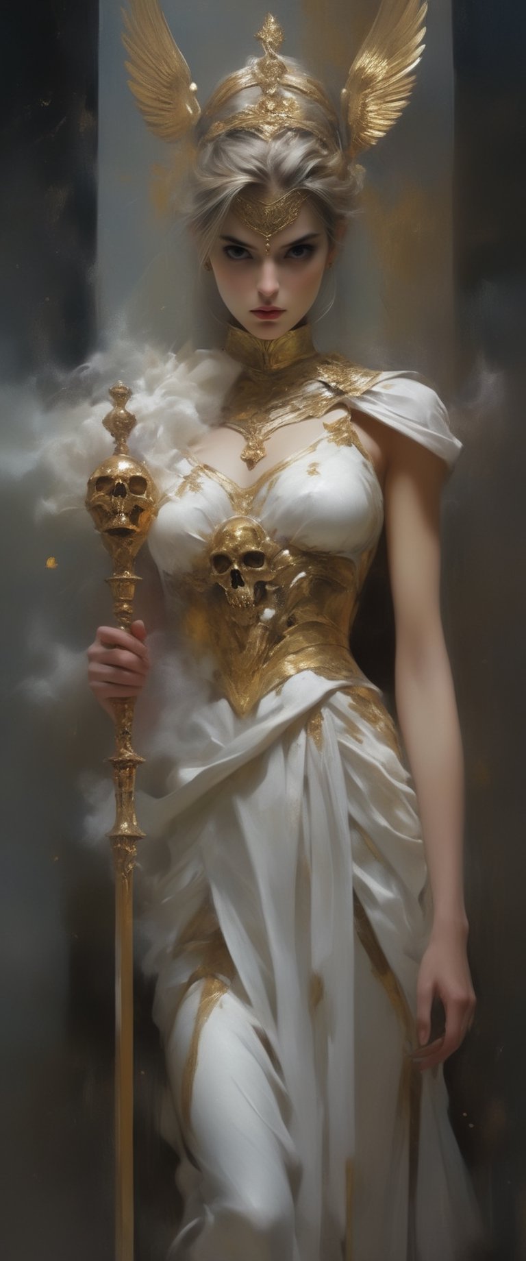 breathtaking ethereal RAW photo of female ((athena, god with a scepter in from of an altar, golden armor

 )), dark and moody style, perfect face, outstretched perfect hands . masterpiece, professional, award-winning, intricate details, ultra high detailed, 64k, dramatic light, volumetric light, dynamic lighting, Epic, splash art .. ), by james jean $, roby dwi antono $, ross tran $. francis bacon $, michal mraz $, adrian ghenie $, petra cortright $, gerhard richter $, takato yamamoto $, ashley wood, tense atmospheric, , , , sooyaaa,IMGFIX,Comic Book-Style,Movie Aesthetic,action shot,photo r3al,bad quality image,oil painting, cinematic moviemaker style,Japan Vibes,H effect,koh_yunjung ,koh_yunjung,kwon-nara,sooyaaa,colorful,bones,skulls,armor,han-hyoju-xl
,DonMn1ghtm4reXL, ct-nijireal,Seiya Pegasus