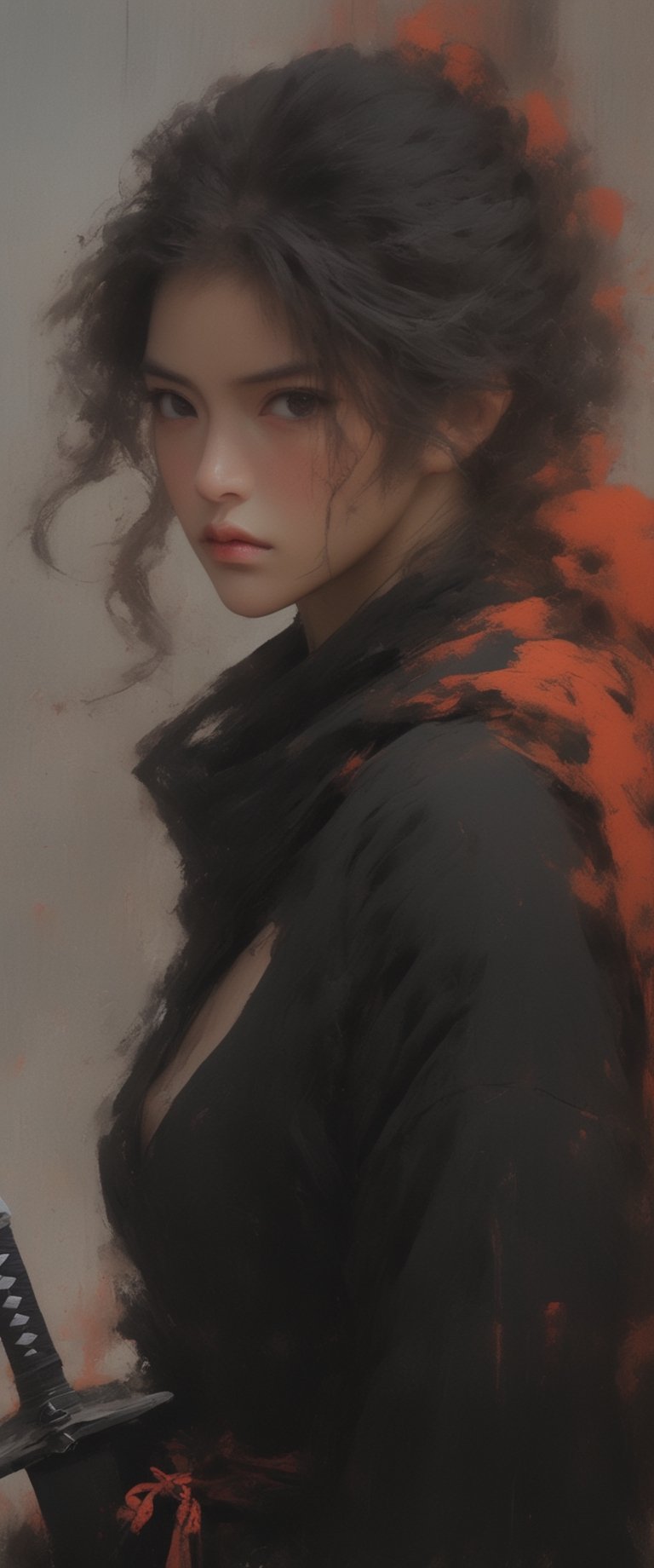 anime - pintura de estilo de una mujer con una espada y una espada, Guweiz en ArtStation Pixiv, guweiz en pixiv artstation, Obra maestra de Guweiz, guweiz, obra de arte al estilo de guweiz, krenz cushart y wenjun lin, Arte Zerochan, tsutomu nihei arte, por Jin Homura, , , , 
