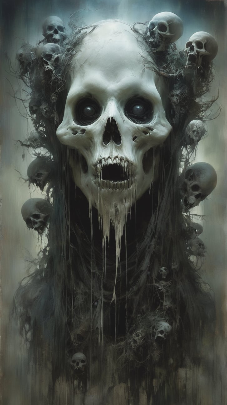 Hantu Kopek - Similar to Wewe Gombel, this ghost targets children, with a grotesque appearance, MASTERPIECE by Aaron Horkey and Jeremy Mann, sharp, masterpiece, best quality, Photorealistic, ultra-high resolution, photographic light, illustration by MSchiffer, Hyper detailed