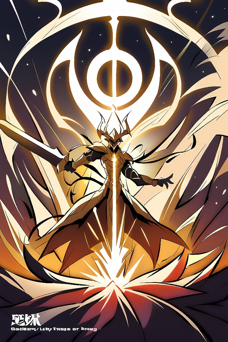 anime art style,
Golden Blight Demon: A blight demon with shimmering golden armor and tendrils of dark energy emanating from its twisted form. Fight Scenario: The Golden Blight Demon faces off against a legendary warrior wielding a holy sword, the clash of light and darkness echoing through a cursed battleground as the fate of the realm hangs in the balance.


,scary