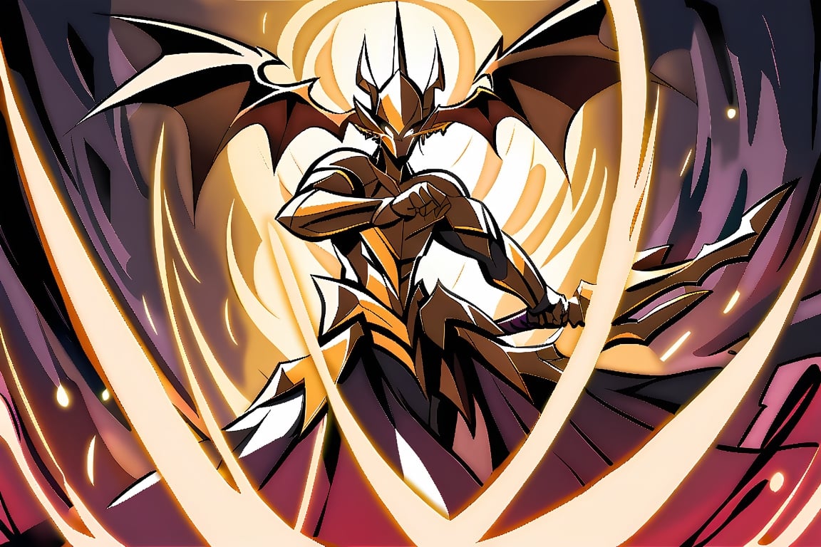 anime art style,
Golden Blight Demon: A blight demon with shimmering golden armor and tendrils of dark energy emanating from its twisted form. Fight Scenario: The Golden Blight Demon faces off against a legendary warrior wielding a holy sword, the clash of light and darkness echoing through a cursed battleground as the fate of the realm hangs in the balance.


,scary