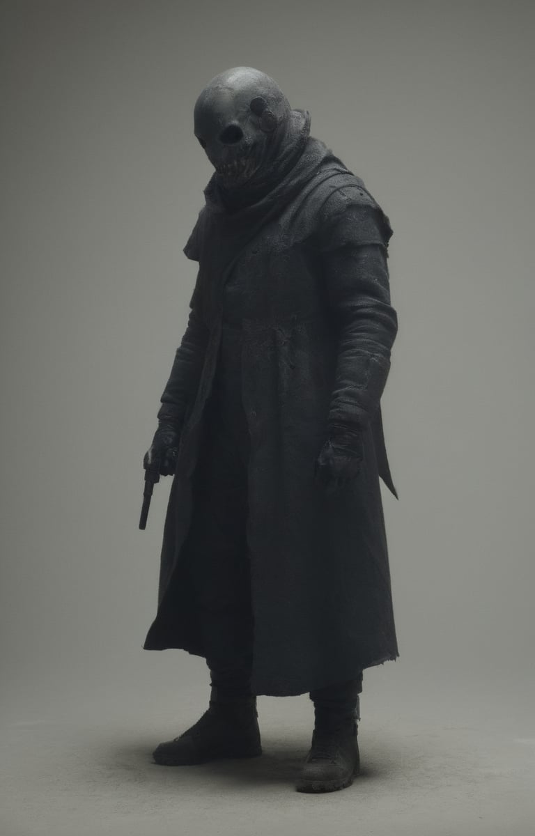 Sontaran , dust, dirt,high contrast,minimalistic,  stark,dramatic,silhouette style, close up , Tim Walker, Jamie Hewlett
