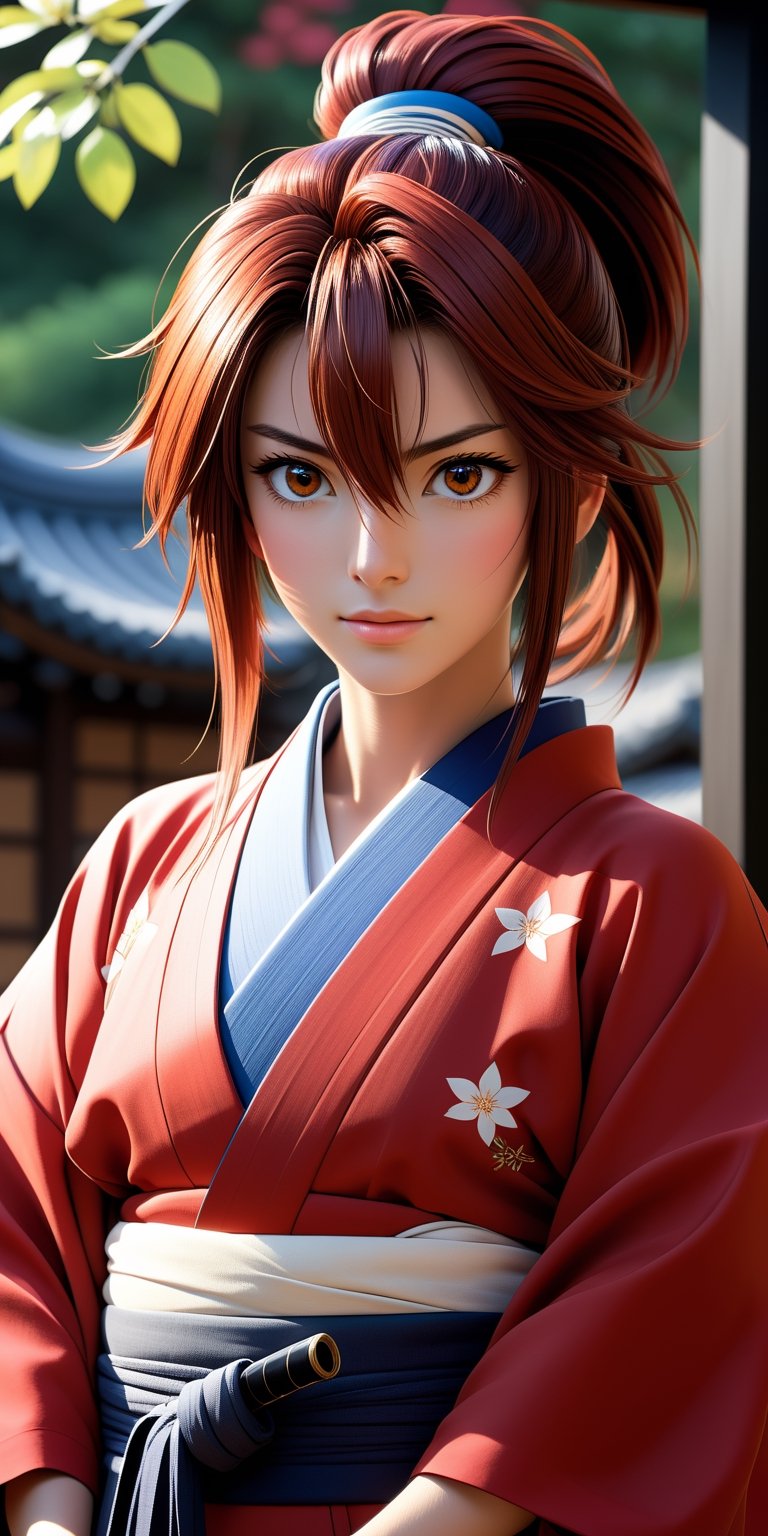 (((the Kenshin Himura:1.9))), (male:1.9), (long, thick and abundant deep red hair, ponytail, a few strands of hair falling down her face: 1.9), (golden eyes), (sharp look in her Hitokiri Battousai version), (wears a red kimono and a white hakama:1.9), (wielding his sakabato katana with his right hand: 1.9), (full body:1.9),



by Greg Rutkowski, artgerm, Greg Hildebrandt, and Mark Brooks, full body, Full length view, PNG image format, sharp lines and borders, solid blocks of colors, over 300ppp dots per inch, 32k ultra high definition, 530MP, Fujifilm XT3, cinematographic, (photorealistic:1.6), 4D, High definition RAW color professional photos, photo, masterpiece, realistic, ProRAW, realism, photorealism, high contrast, digital art trending on Artstation ultra high definition detailed realistic, detailed, skin texture, hyper detailed, realistic skin texture, facial features, armature, best quality, ultra high res, high resolution, detailed, raw photo, sharp re, lens rich colors hyper realistic lifelike texture dramatic lighting unrealengine trending, ultra sharp, pictorial technique, (sharpness, definition and photographic precision), (contrast, depth and harmonious light details), (features, proportions, colors and textures at their highest degree of realism), (blur background, clean and uncluttered visual aesthetics, sense of depth and dimension, professional and polished look of the image), work of beauty and complexity. perfectly complete symmetrical body.
(aesthetic + beautiful + harmonic:1.5), (ultra detailed face, ultra detailed eyes, ultra detailed mouth, ultra detailed body, ultra detailed hands, ultra detailed clothes, ultra detailed background, ultra detailed scenery:1.5),

3d_toon_xl:0.8, JuggerCineXL2:0.9, detail_master_XL:0.9, detailmaster2.0:0.9, perfecteyes-000007:1.3,more detail XL,SDXLanime:0.8, LineAniRedmondV2-Lineart-LineAniAF:0.8, EpicAnimeDreamscapeXL:0.8, ManimeSDXL:0.8, Midjourney_Style_Special_Edition_0001:0.8, animeoutlineV4_16:0.8, perfect_light_colors:0.8, CuteCartoonAF, Color, multicolor,Extremely Realistic,photo r3al
