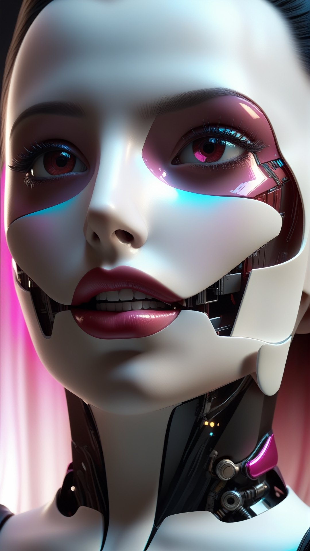 robot_domestic_vintage_maid_female_high-tech, futuristic:1.5, sci-fi:1.6, (garnet, pink and white color:1.9), (full body:1.9), sophisticated, ufo, ai, tech, unreal, luxurious,  Advanced technology of a Type V, epic high-living_room back ground

PNG image format, sharp lines and borders, solid blocks of colors, over 300ppp dots per inch, 32k ultra high definition, 530MP, Fujifilm XT3, cinematographic, (photorealistic:1.6), 4D, High definition RAW color professional photos, photo, masterpiece, realistic, ProRAW, realism, photorealism, high contrast, digital art trending on Artstation ultra high definition detailed realistic, detailed, skin texture, hyper detailed, realistic skin texture, facial features, armature, best quality, ultra high res, high resolution, detailed, raw photo, sharp re, lens rich colors hyper realistic lifelike texture dramatic lighting unrealengine trending, ultra sharp, pictorial technique, (sharpness, definition and photographic precision), (contrast, depth and harmonious light details), (features, proportions, colors and textures at their highest degree of realism), (blur background, clean and uncluttered visual aesthetics, sense of depth and dimension, professional and polished look of the image), work of beauty and complexity. perfectly symmetrical body.

(aesthetic + beautiful + harmonic:1.5), (ultra detailed face, ultra detailed eyes, ultra detailed mouth, ultra detailed body, ultra detailed hands, ultra detailed clothes, ultra detailed background, ultra detailed scenery:1.5),

3d_toon_xl:0.8, JuggerCineXL2:0.9, detail_master_XL:0.9, detailmaster2.0:0.9, perfecteyes-000007:1.3,DonMWr41thXL 