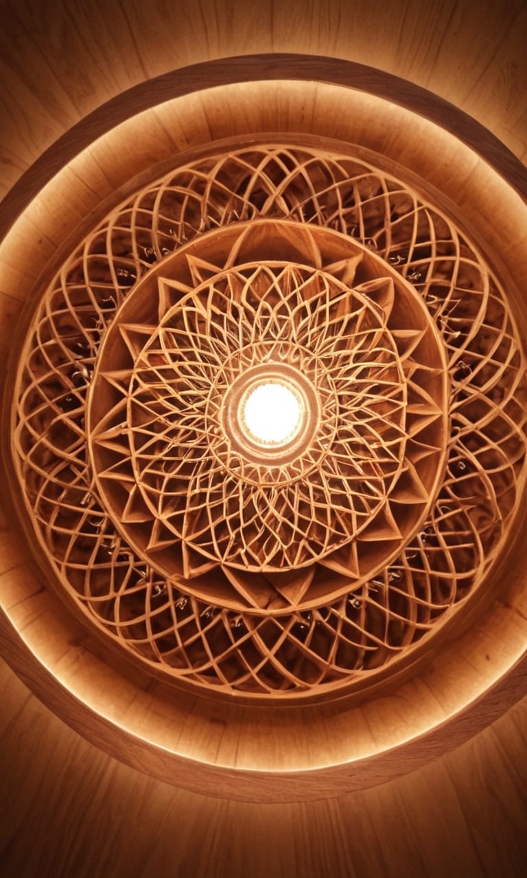 sacred geometry . 1:16 . wooden . light caoba . fascinating . exquisite . strange . 4K