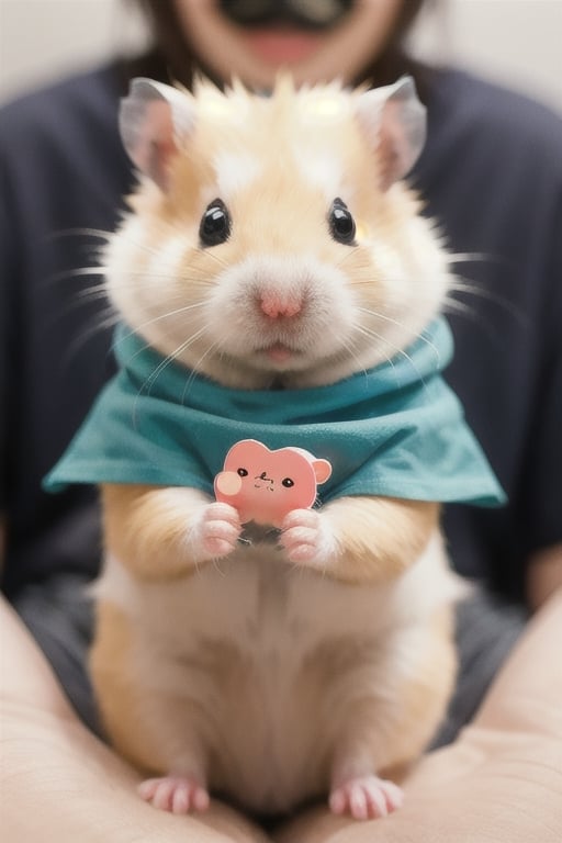 hamster wearing T shirt, no human,White Hamster,cutie,Detail,white wings,white 