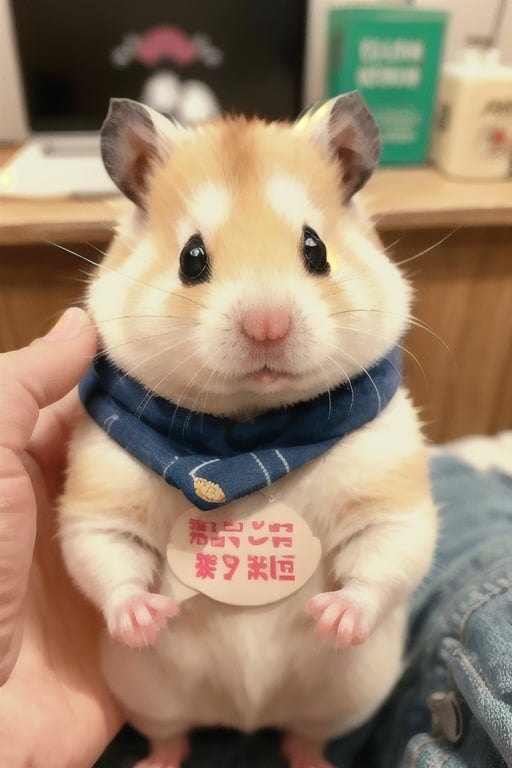 hamster wearing T shirt, no human,White Hamster,cutie,Detail,white wings,white 