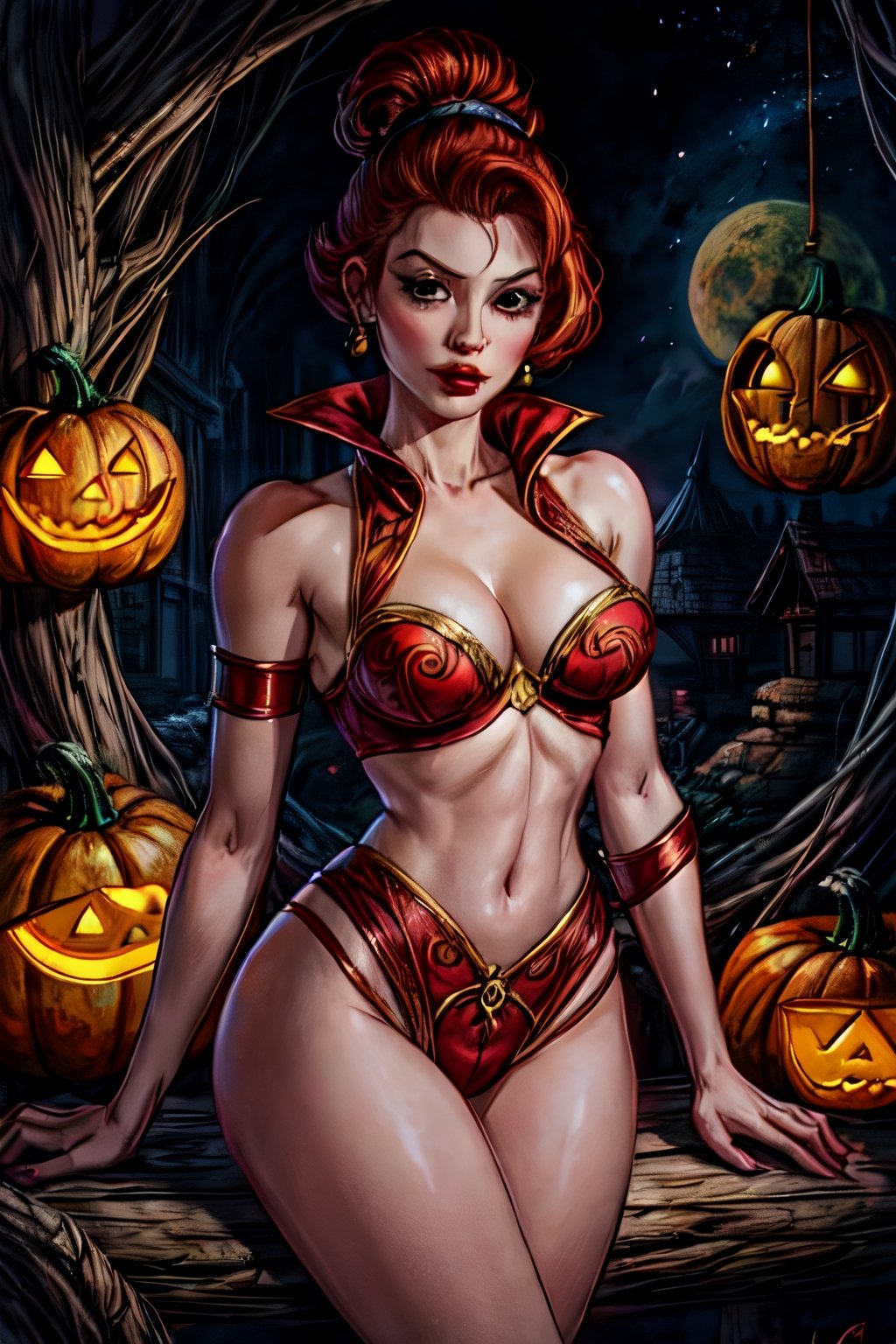 1girls breasts cleavage female female_only looking_at_viewer masters_of_the_universe pumpkinsinclair seductive seductive_look solo teela