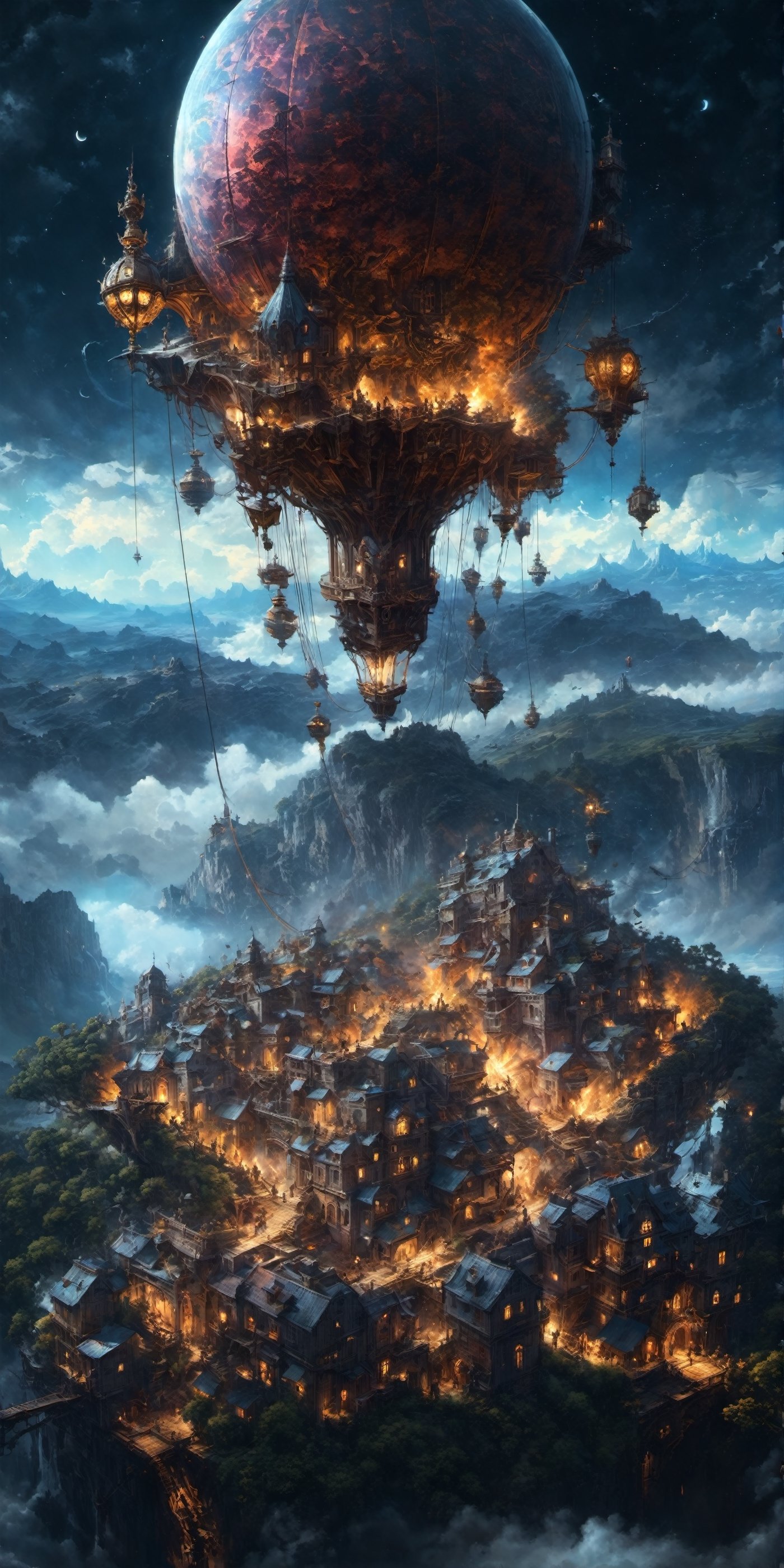 When chaos and anarchy prevail, digital art by dan mumford and peter mohrbacher and josan gonzalez. trending on cgsociety, deviantart, 8k, hd, highly detailed, good lighting. beautiful. epic. masterpiece. rule of thirds. golden hour. intricate. lifelike. soft light. unreal engine, ,greg rutkowski,steampunk style