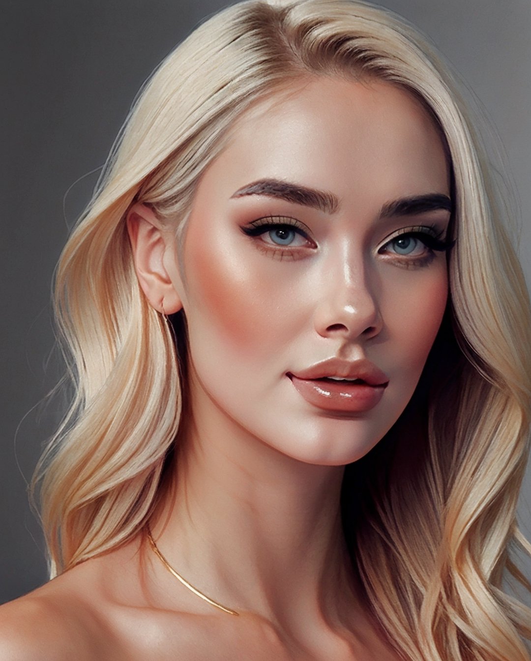 a painting of a woman with blonde hair, rossdraws portrait, realistic artstyle, trending on artstration, realistic female portrait, realistic art style, realistic portrait, realistic digital illustration, realistic digital drawing, in the art style of bowater, detailed beauty portrait, digital portrait, rossdraws, Ptcard,