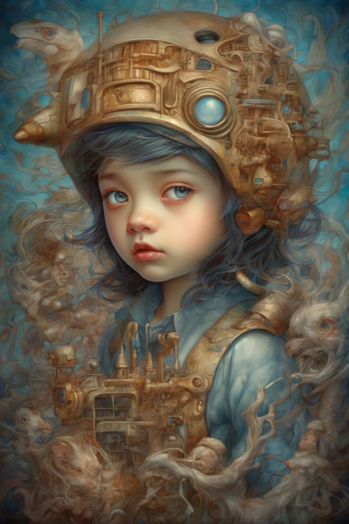 storybook, ethereal bright background, abstract beauty, explosive volume, art station trends, intricate details, high detail, unrealistic engine, by NAOTO HATTORI, ross tran, wlop, artgerm and james jean, Brian Froud, oil on canvas by Aykut Aydogdu,watercolor, kids story book style, muted colors, watercolor style