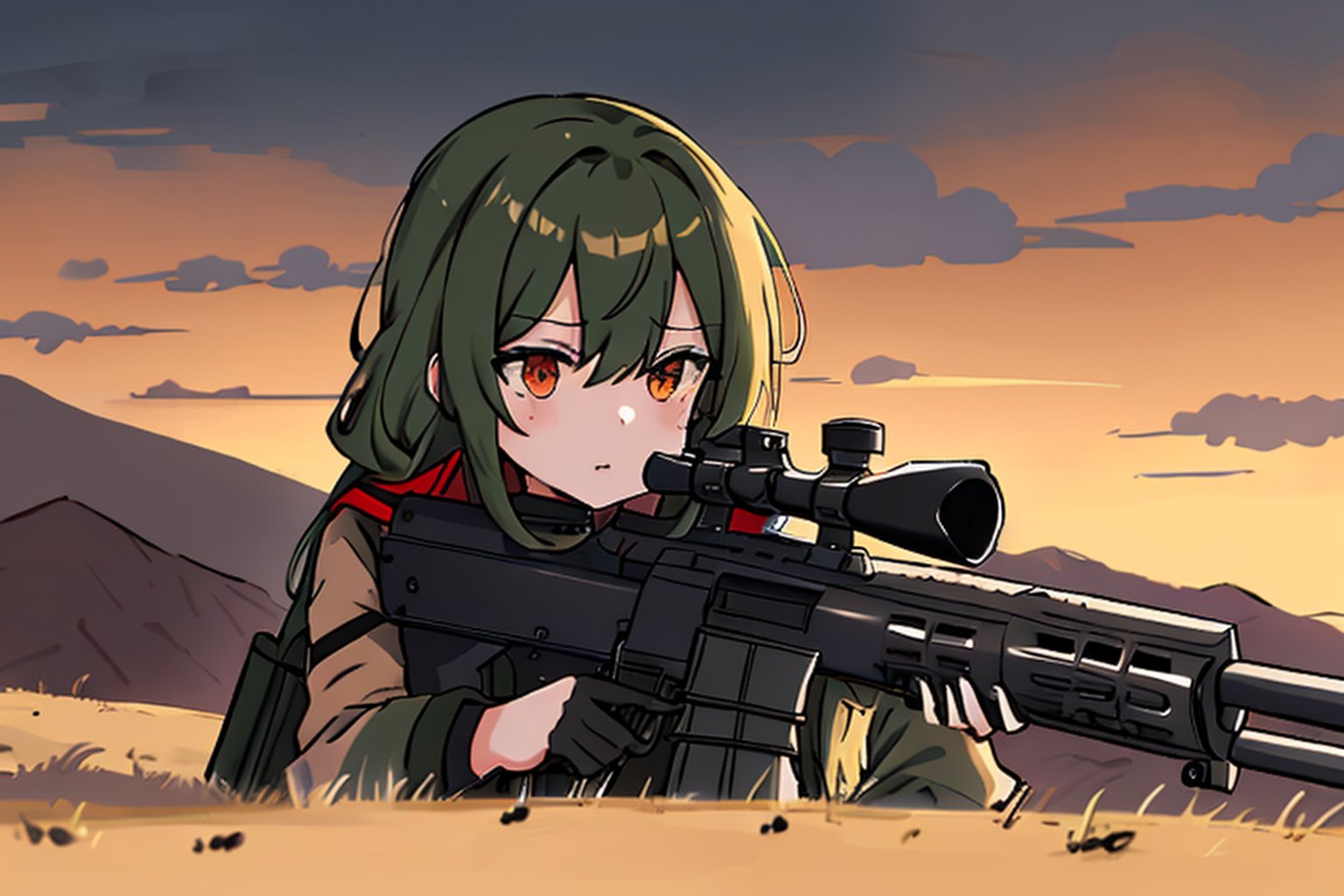 anime girl with a gun and backpack, m4 sopmod ii girls frontline, girls frontline, infantry girl, girls frontline style, soldier girl, mechanized soldier girl, cushart kenz, full body! shooting, girls frontline cg, of a sniper girl at war, military girl, with rifle, full_body!!,