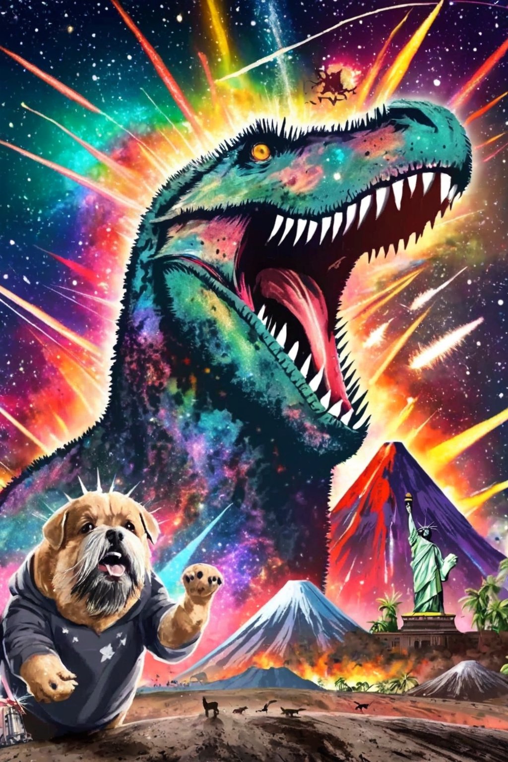 DonMB14ckB377yXL, dinosaur, volcano, stars, beard, space, dog, explosion, happy, senior, glitter, Miss Liberty, giga