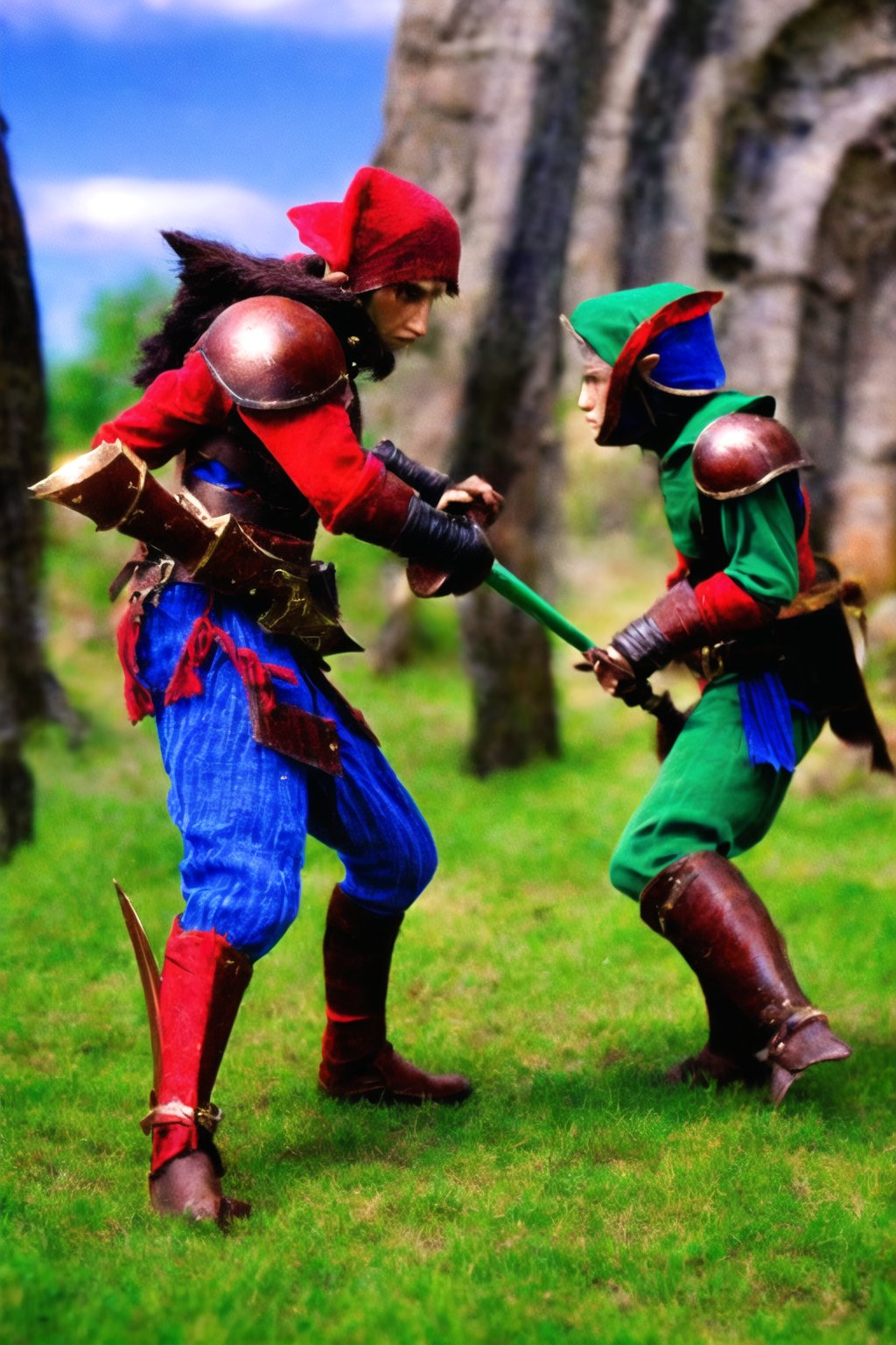 Elf warriors fight against invaders