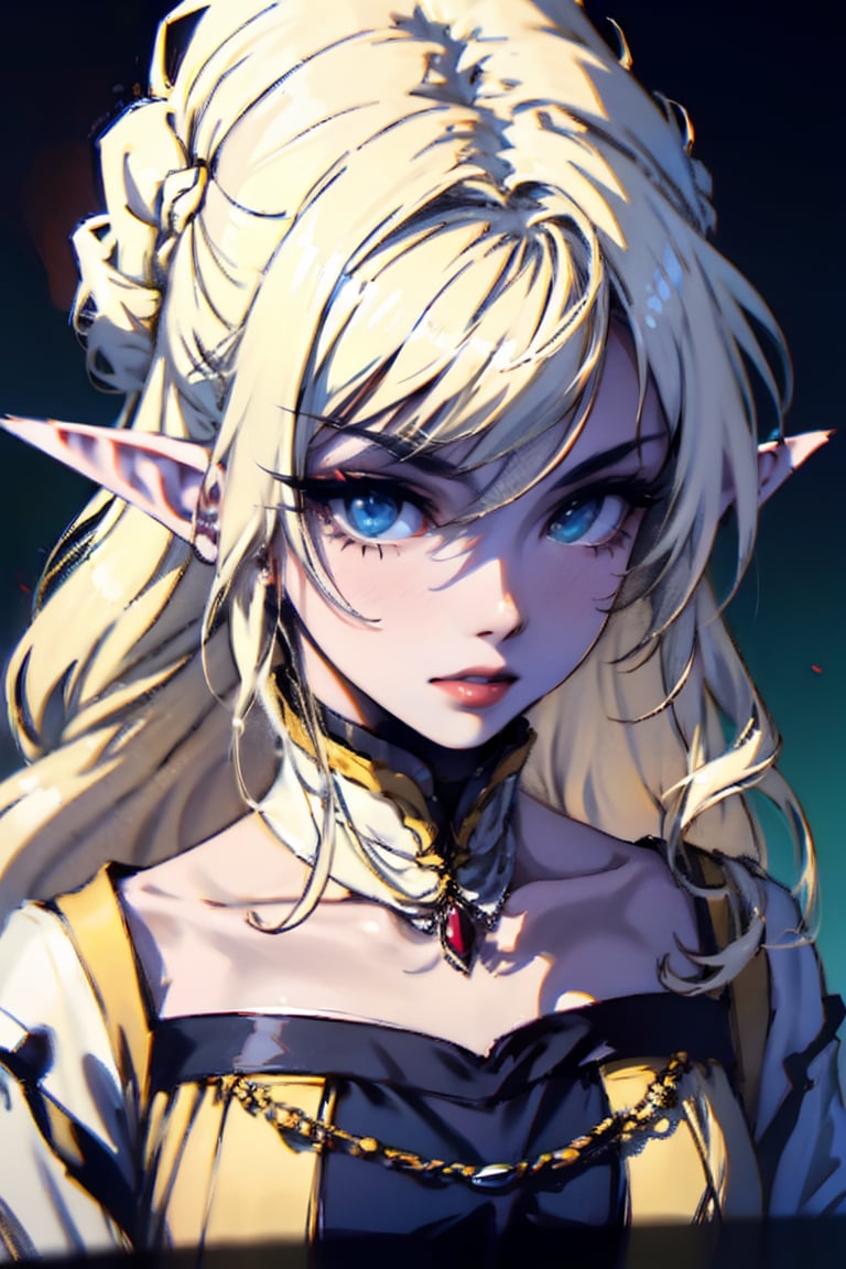 (masterpiece, top quality, best quality, official art, beautiful and aesthetic:1.2), (1girl:1.3), heterochromia, SharpEyess ,elf,sketch,priestess