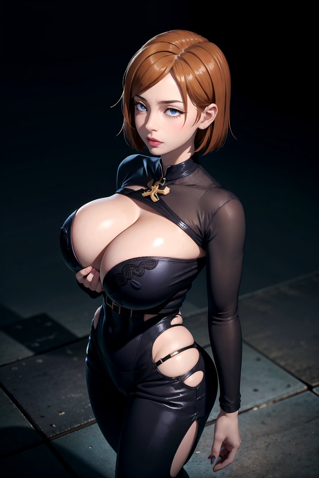 a girl, wearing intricately detailed outfit, beautiful eyes, beautiful body, 3D vector art, original, fantastic, Adobe Illustrator, hand drawing, digital painting, low poly, soft lighting, aerial view, isometric style, Chinese style, sfw_nudity, big_breast, huge_breast, big_breast, huge_breast, cleavage cutout, absolute_cleavage, overboob,
, see-through, torn clothes, , , , , ,