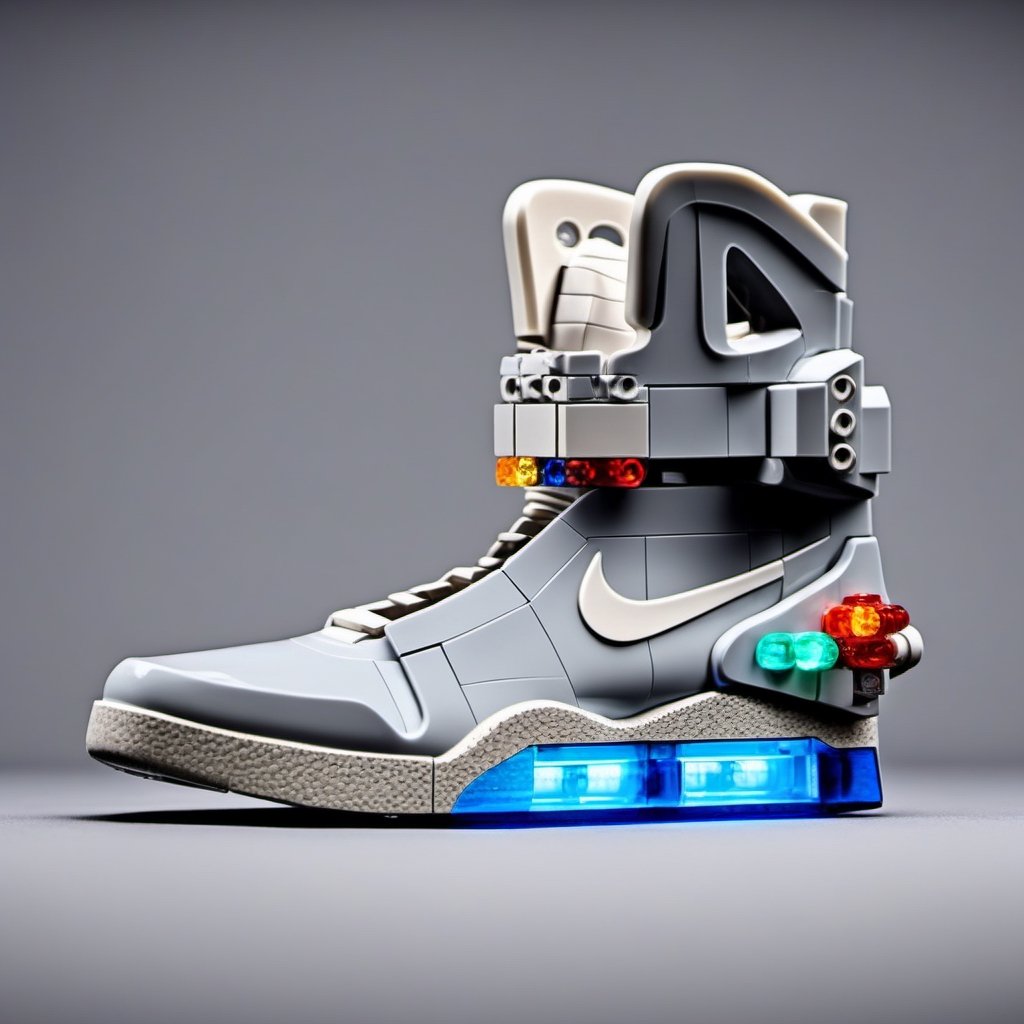 absolute real nike air mags back to the future themed lego, photo studio, studio lights