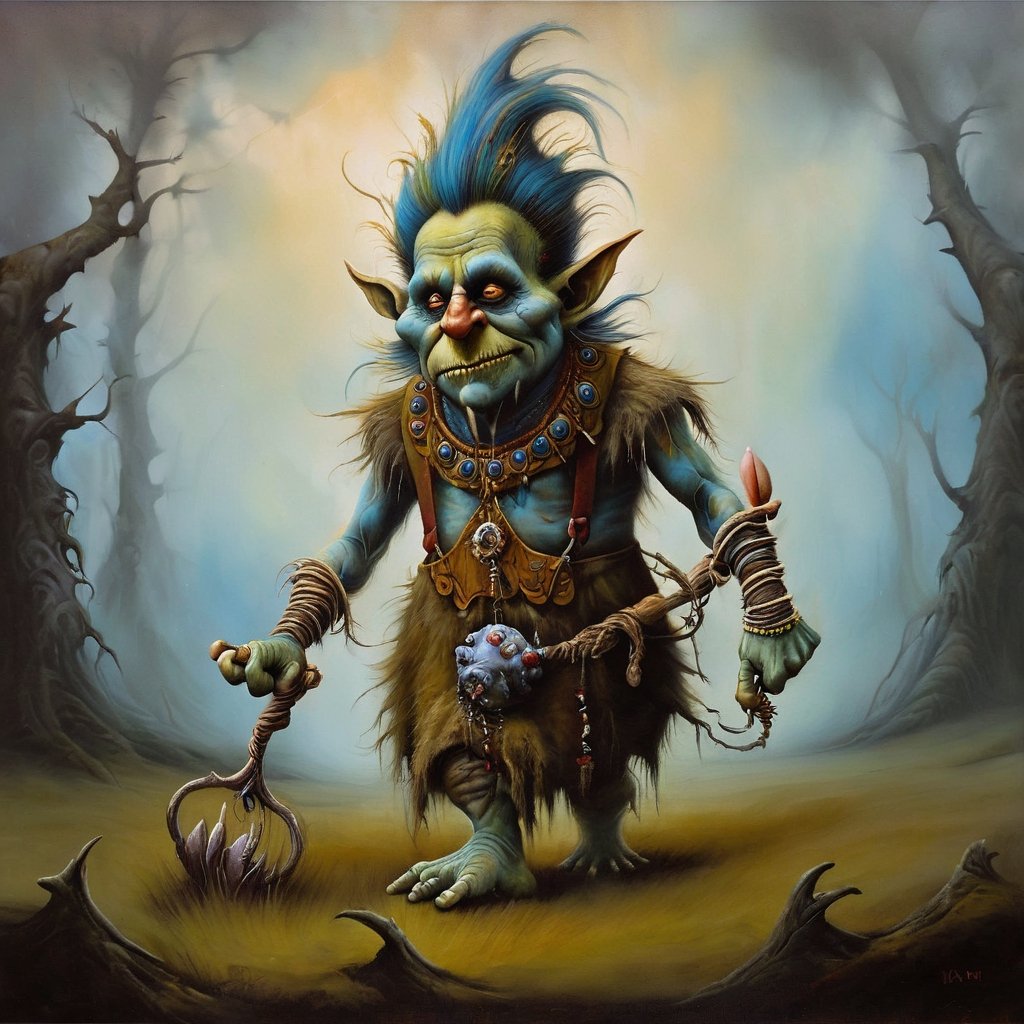 troll, in the style of esao andrews