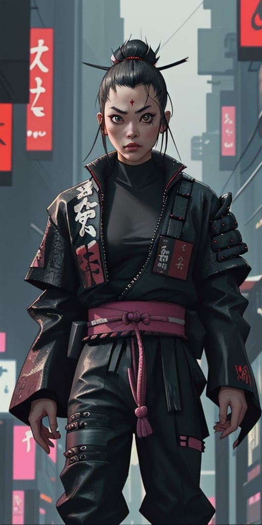 samurai, cyberpunk