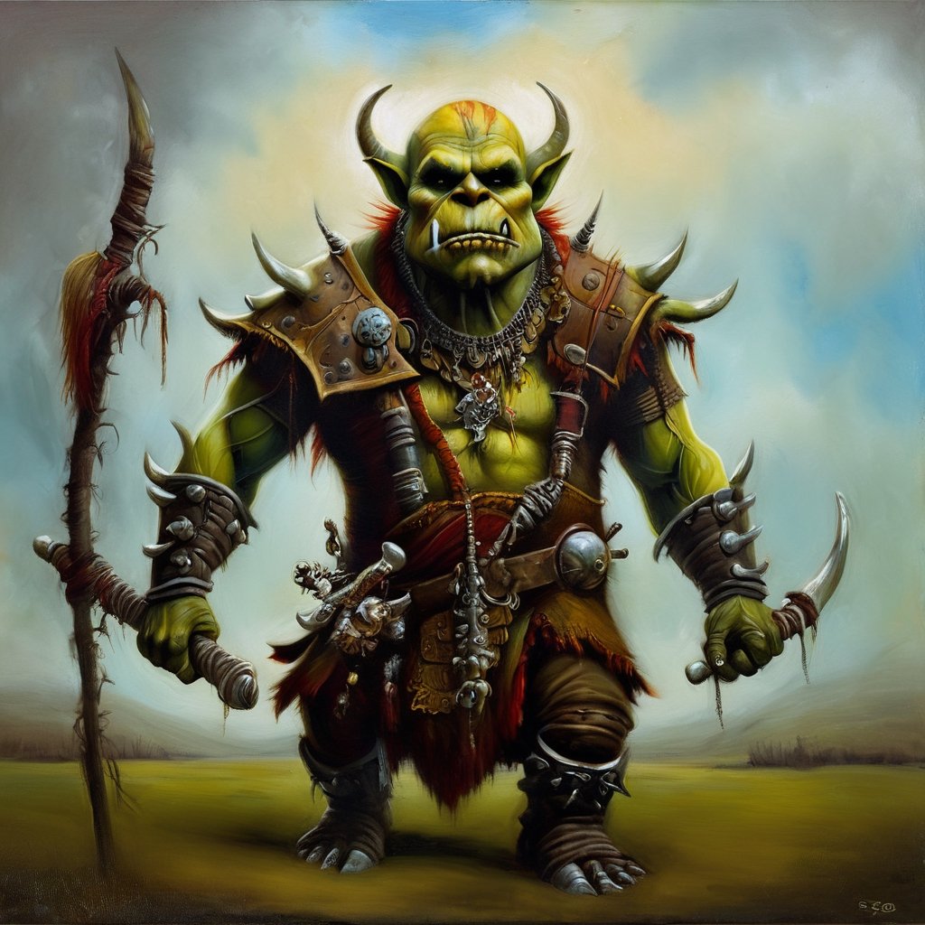 orc, in the style of esao andrews