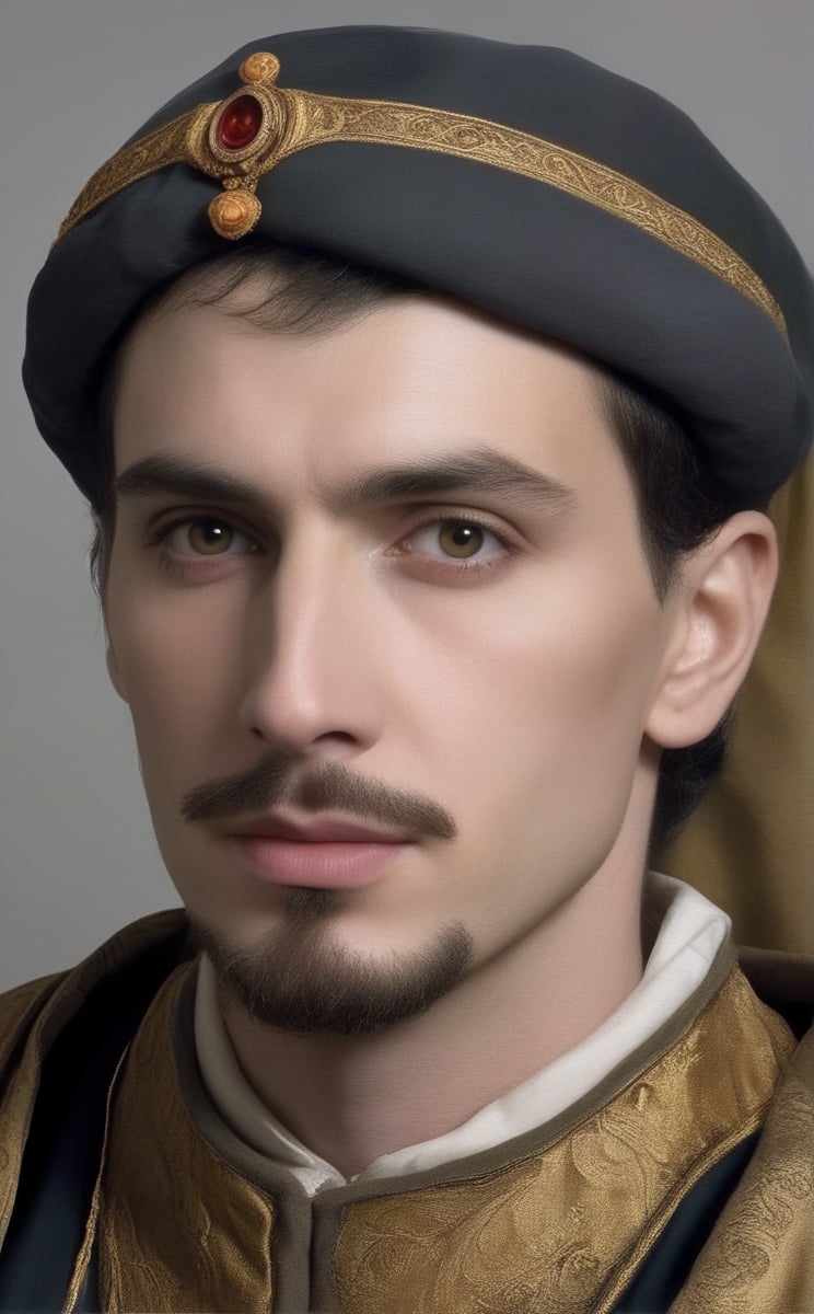hyper-detailed, photorealistic, ultra photoreal, cinematic shading
Renaissance style. Photographic detailed.
Alike a 16th century style oil painting portrait of an ugly merchant. He is brunette and his face is ugly and sinister.
16th century lowborn costumes.
Accurate anatomy.
Make the design photographic and with ultra realistic details.,h4n3n,mooning,NYFlowerGirl
