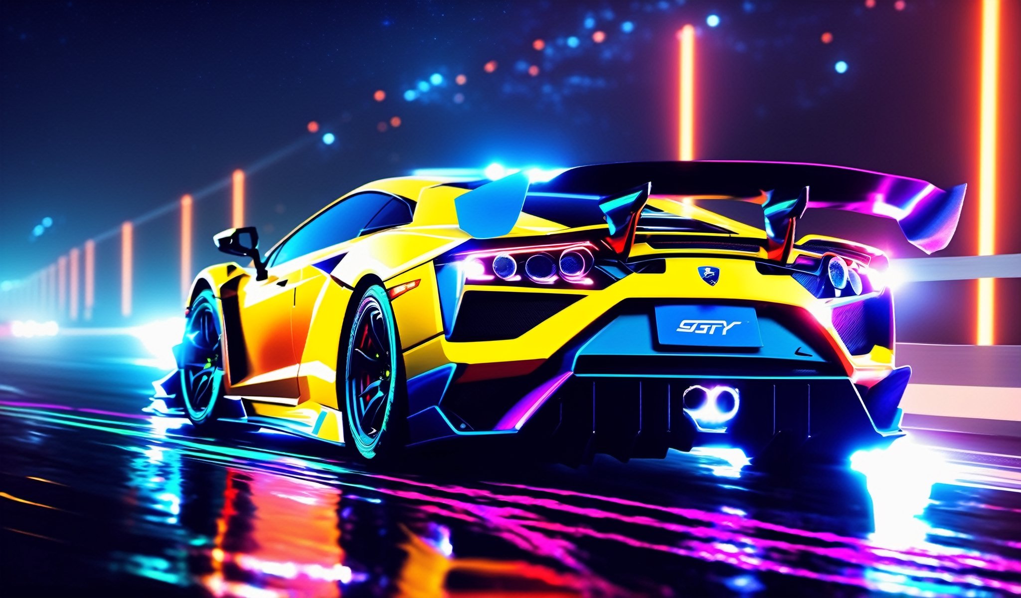 Legends on the Canvas,
On the canvas of asphalt, where dreams unfold,
GT-R  NSX, and  Lamborghini in a row, a story to be told.
Lambo, a painting of power and might,
NSX, strokes of elegance in the moonlight.
GT-R, bold colors of speed and grace, Anime-style street racer, neon-lit city, fast cars, drifting, adrenaline-fueled action, intense concentration, midnight speed, anime style, Realism, depth of field, sparkle, glowing light, reflection light, speed lines, first-person view, Ultra-Wide Angle, Sony FE, masterpiece, ccurate, anatomically correct, textured skin, super detail, best quality, award winning, highres, 4K, 8k, 16k
On the racetrack canvas, they find their place.,c_car,Car,Sports car,Nature,H effect,DonM3l3m3nt4lXL
