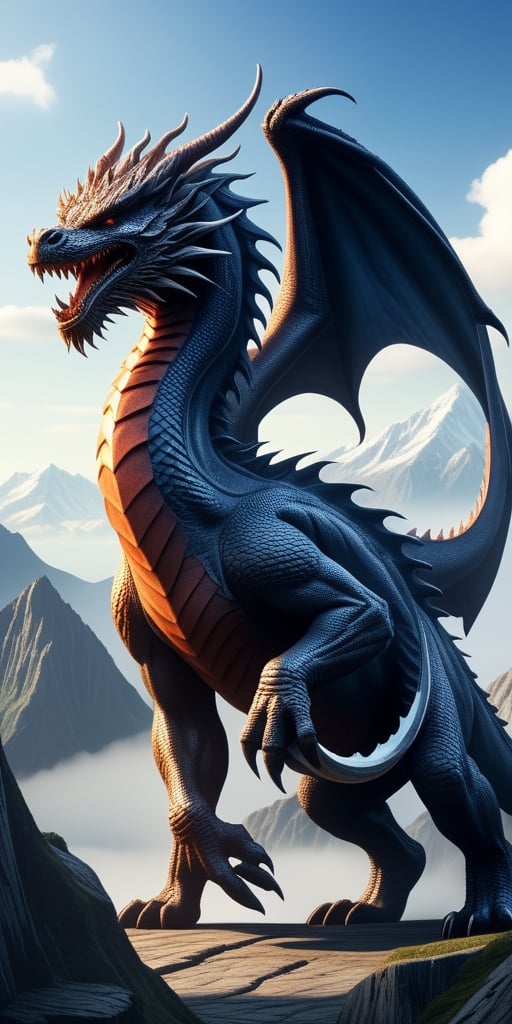 Generate hyper realistic image of a futuristic world where humans have harnessed the power of dragon DNA to enhance their physical abilities. Describe the life of a skilled warrior who possesses dragon-like strength and agility, using their unique abilities to protect their people.,1dragon,<lora:659095807385103906:1.0>