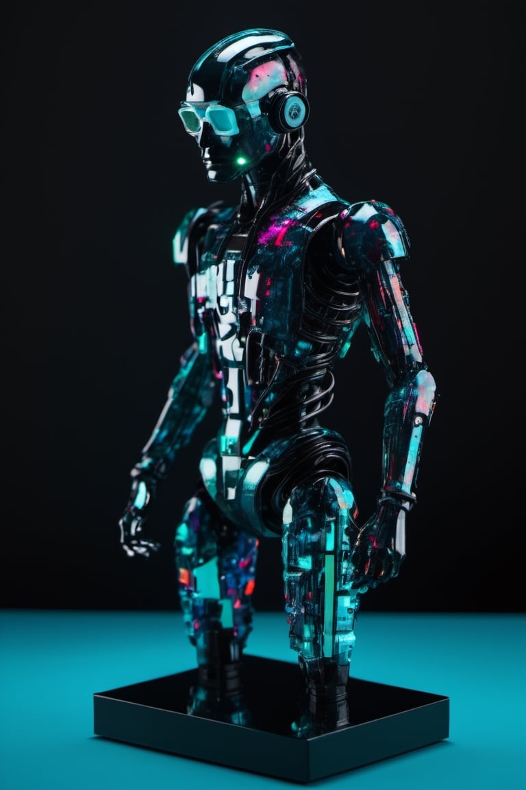 cruel Kālī, Vibrant, Colourful Black, drawing, Polaroid, Substance 3D, Contrasty, figurine, aquamarine colors, Meatcore, accent lighting, 16-bit,cyborg style