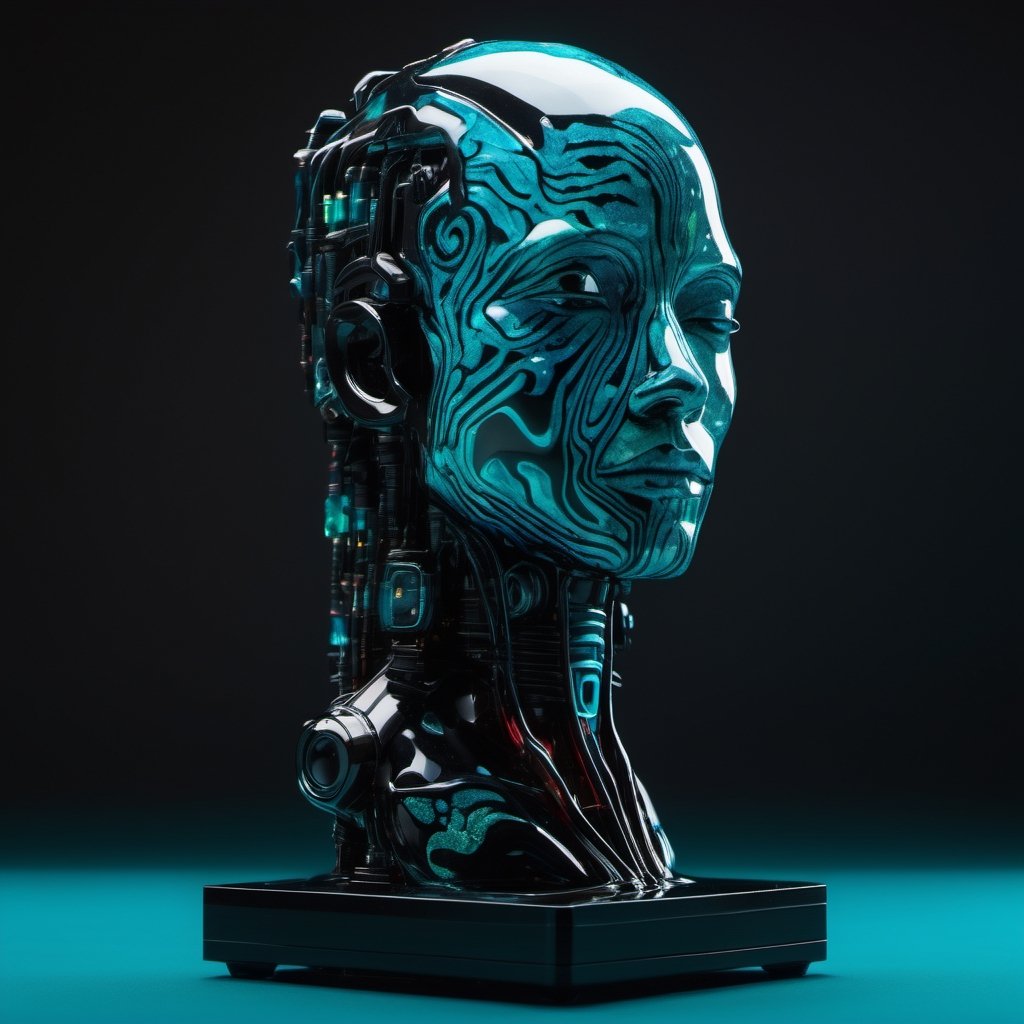 water spirit, Vibrant, Colourful Black, drawing, Polaroid, Substance 3D, Contrasty, figurine, aquamarine colors, Meatcore, accent lighting, 16-bit,cyborg style