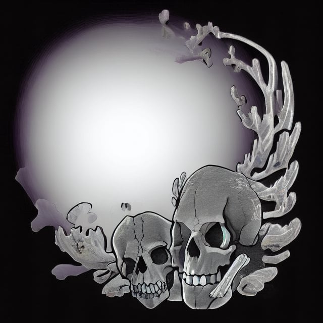 round frame, skulls