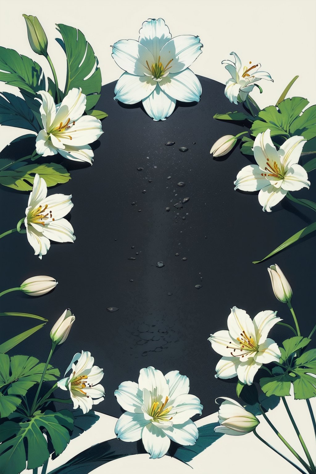 (masterpiece, top quality), background with white lilies, no person
,EpicArt