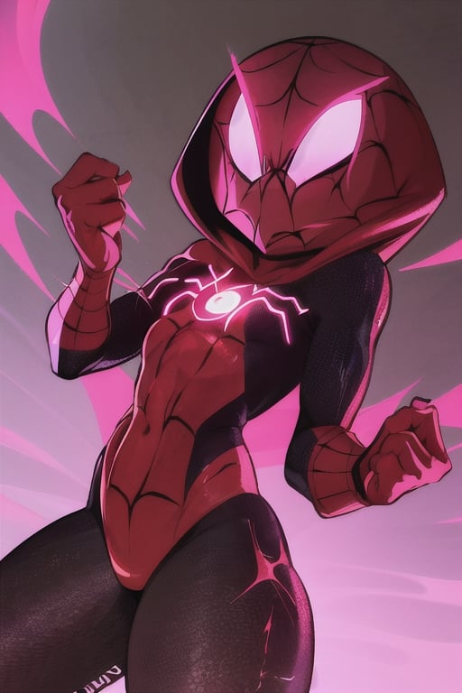 8k resolution, high resolution, masterpiece, intricate details, highly detailed, HD quality, solo, loli, short stature, little girls, only girls, dark background, rain, scarlet moon, crimson moon, moon, moon on the background, science fiction, science fiction city, red neon, blood red neon, burgundy red neon,

Black spider-man mask.red lenses.shining scarlet lenses.shiny lenses.slim build.teenage girl. Spider-Man.Miracle.a superhero.slim build.the red web.tight-fitting suit.black and red clothes.red spider print on the chest.the emblem of the red spider.spider print.red print.hood.stretched hood.fighting pose.spider pose.superhero pose,

focus on the whole body, the whole body in the frame, the body is completely in the frame, the body does not leave the frame, detailed hands, detailed fingers, perfect body, perfect anatomy, wet bodies, rich colors, vibrant colors, detailed eyes, super detailed, extremely beautiful graphics, super detailed skin, best quality, highest quality, high detail, masterpiece, detailed skin, perfect anatomy, perfect body, perfect hands, perfect fingers, complex details, reflective hair, textured hair, best quality,super detailed,complex details, high resolution,

,Overlord,neon palette,JCM2,midjourney,horror,War of the Visions  ,Artist,Gerph ,Glitching,perfecteyes,Mrploxykun,jtveemo,USA,DAGASI,Gashi Gashi,AGGA_ST011,fantai12,Captain kirb,sayman,ChronoTemp ,weapon,Eiken3kyuboy,Shadbase 