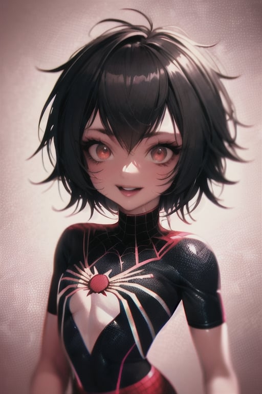 8k resolution, high resolution, masterpiece, intricate details, highly detailed, HD quality, solo, loli, short stature, little girls, only girls, dark background, rain, scarlet moon, crimson moon, moon, moon on the background, science fiction, science fiction city, red neon, blood red neon, burgundy red neon,

Peni Parker.red eyes.shining scarlet eyes.shining eyes.black hair.short haircut.slim build.teenage girl.Spiderman.Marvel.superhero.young woman.slim build.the red web.tight-fitting suit.black and red clothes.black spider print on the chest.black spider emblem.spider print.black print.hood.stretched hood.cheked smile.funny expression.fighting pose,

focus on the whole body, the whole body in the frame, the body is completely in the frame, the body does not leave the frame, detailed hands, detailed fingers, perfect body, perfect anatomy, wet bodies, rich colors, vibrant colors, detailed eyes, super detailed, extremely beautiful graphics, super detailed skin, best quality, highest quality, high detail, masterpiece, detailed skin, perfect anatomy, perfect body, perfect hands, perfect fingers, complex details, reflective hair, textured hair, best quality,super detailed,complex details, high resolution,

,AGGA_ST011,ChronoTemp ,illya,Star vs. the Forces of Evil ,Captain kirb,jtveemo,JCM2,Mrploxykun,Gerph ,Jago,Overlord,Artist,penini,C7b3rp0nkStyle,High detailed ,neon palette,perfecteyes,horror