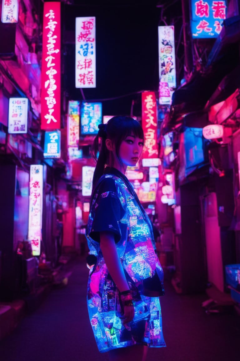 Japanese neon girl