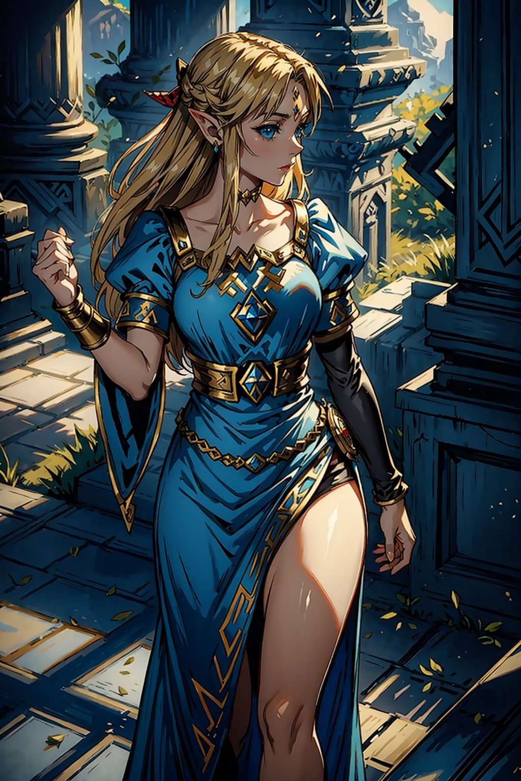Zelda from the legend of zelda twilight princess wearing her famous dress