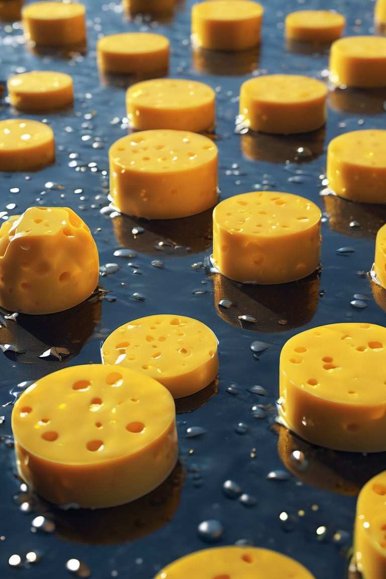 RAW natural photo of rain almounds cheese, masterpiece, oiled, side shot, ultra hd, realistic, vivid colors, highly detailed, perfect composition, beautiful, almounds, detailed intricate insanely detailed octane render trending on artstation, 8k artistic photography, photorealistic concept art, soft natural volumetric cinematic perfect light