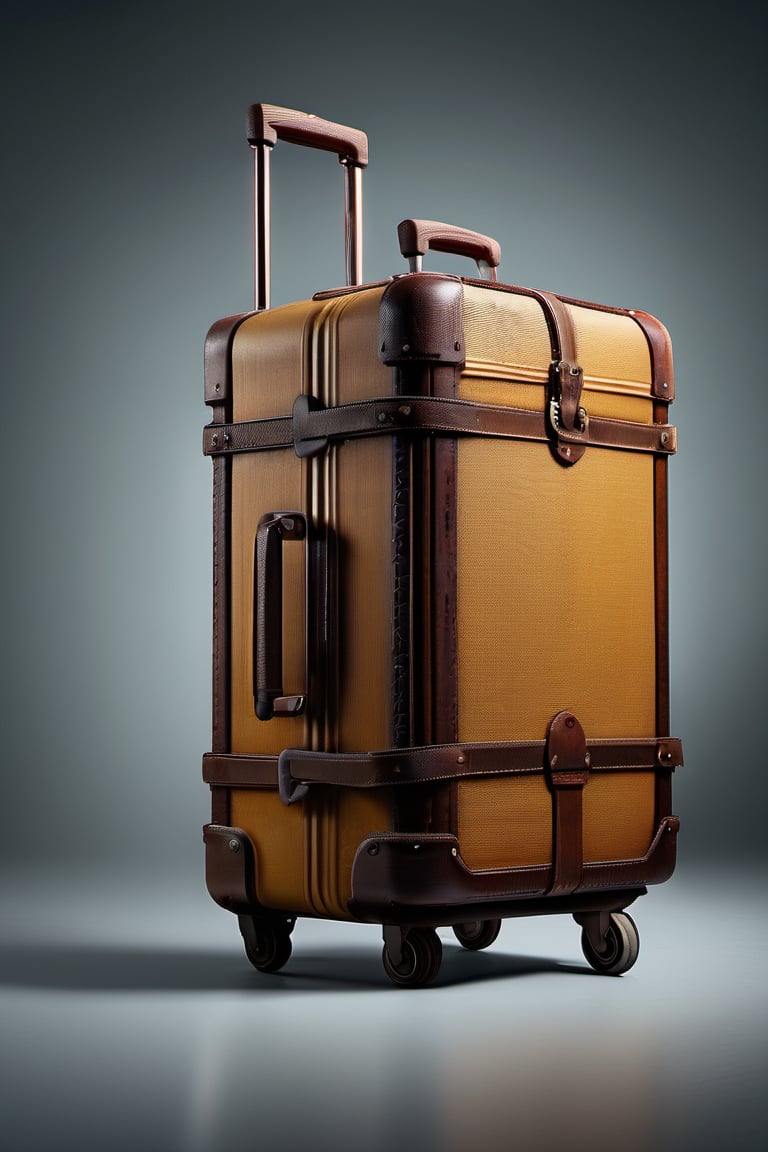 RAW natural photo OF trolley suitcase, realistic, no friendly, ((full body)), sharp focus, depth of field, shoot, ,side shot, side shot, ultra hd, realistic, vivid colors, highly detailed, perfect composition, 8k artistic photography, photorealistic concept art, soft natural volumetric cinematic perfect light, black background studio, ADVERTISING SHOT
,Juno Temple