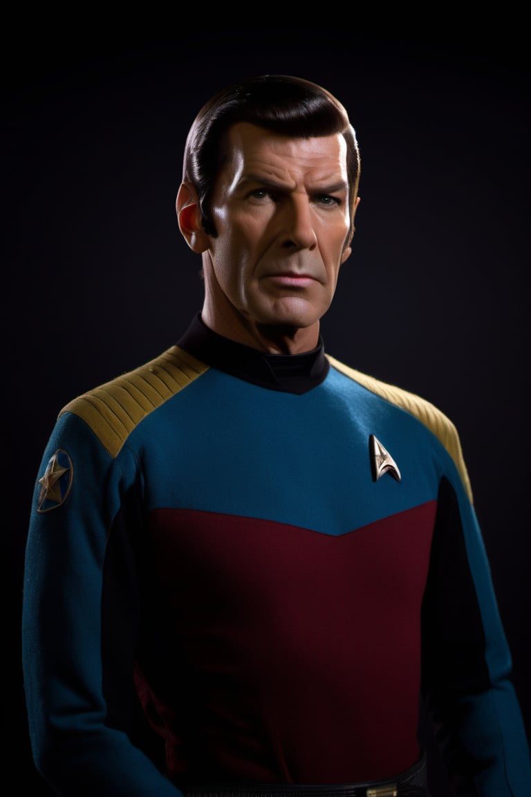 RAW natural photo OF captain spock
, slim body, realisct, no friendly, ((full body)), sharp focus, depth of field, shoot, ,side shot, side shot, ultra hd, realistic, vivid colors, highly detailed, perfect composition, 8k artistic photography, photorealistic concept art, soft natural volumetric cinematic perfect light, black background studio, ,OHWX, ,OHWX WOMEN 