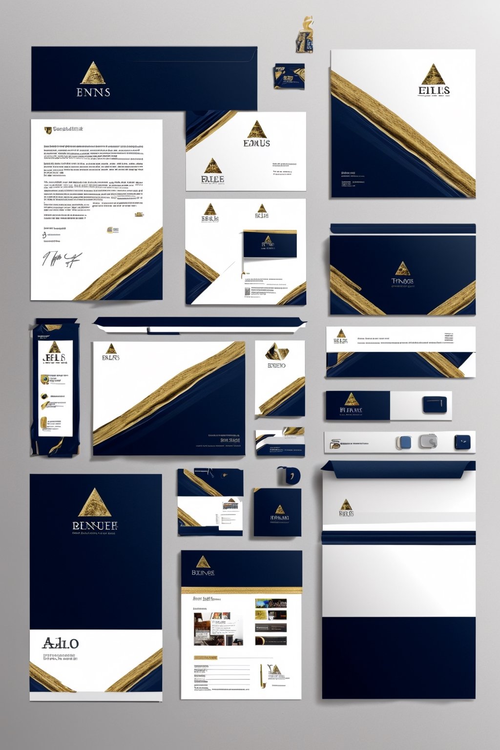 Epic Branding, gold, white, black,photorealistic