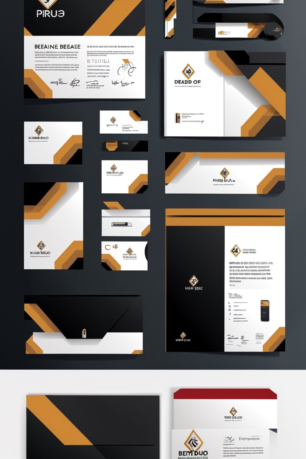 Epic Branding, gold, white, black,photorealistic