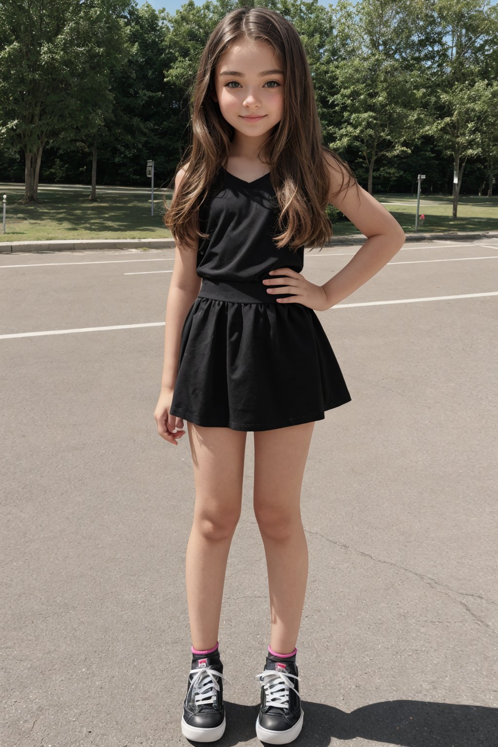 Full Body view of a tween girl.